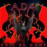 Track art for A.D. 4's debut single 'EVIL BE DONE' (released 2021)