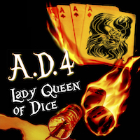 Track art for A.D. 4's single 'LADY QUEEN OF DICE' (released 2022)