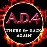 Track art for A.D. 4's single 'THERE & BACK AGAIN' (released 2023)